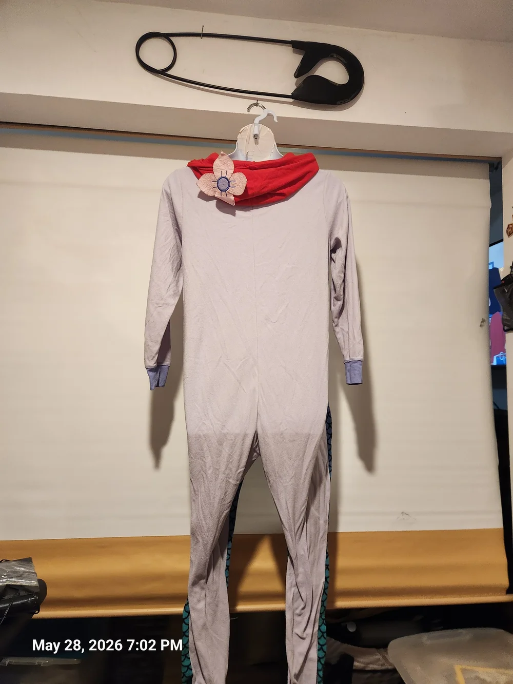 Little Mermaid Print Hooded Onesie - Purple & Teal Scale Design - Picture 4 of 4